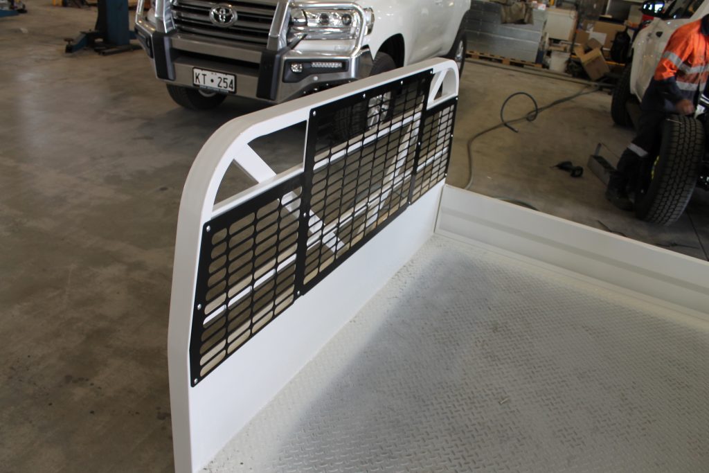 Laser Cut Mesh to Cab Rack